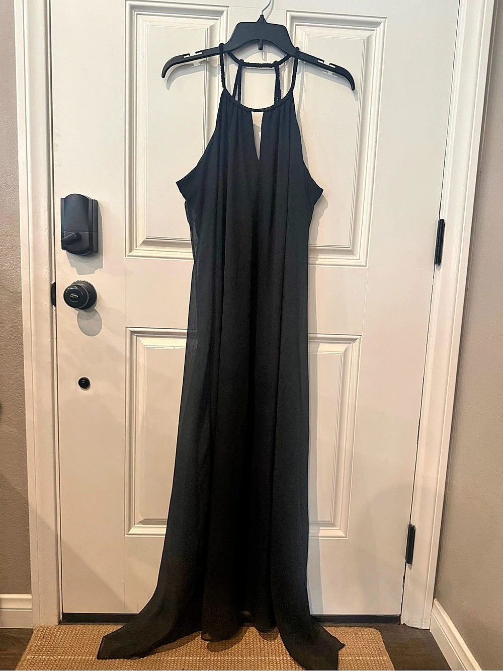 Thalia Sodi Maxi Dress in Black XL NWT